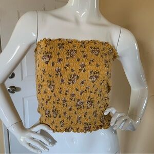 Yellow Floral tubetop by Freshman